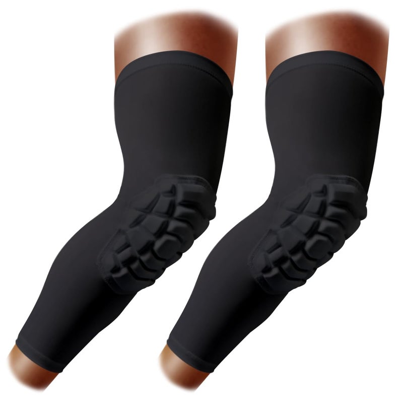 ZODEYI Knee Pads Wrestling Knee Sleeve Compression Leg Sleeves for Volleyball Basketball, Knee Compression Sleeve for Youth and Adult(Black_XXL_2 Pcs) - Image 1